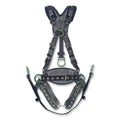 MSA 10195205 V-FIT Derrick Harness, Chest and Hip D Rings, Standard, Tongue Buckle Leg Straps