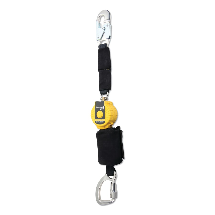MILLER by PIP MFLAFB-1/4.5FT TurboLite Flash Bucket Truck Series Personal Fall Limiter, 4-1/2 ft, Web, Alum Snap Hook, Alum Captive Eye Carabiner, 420 lb