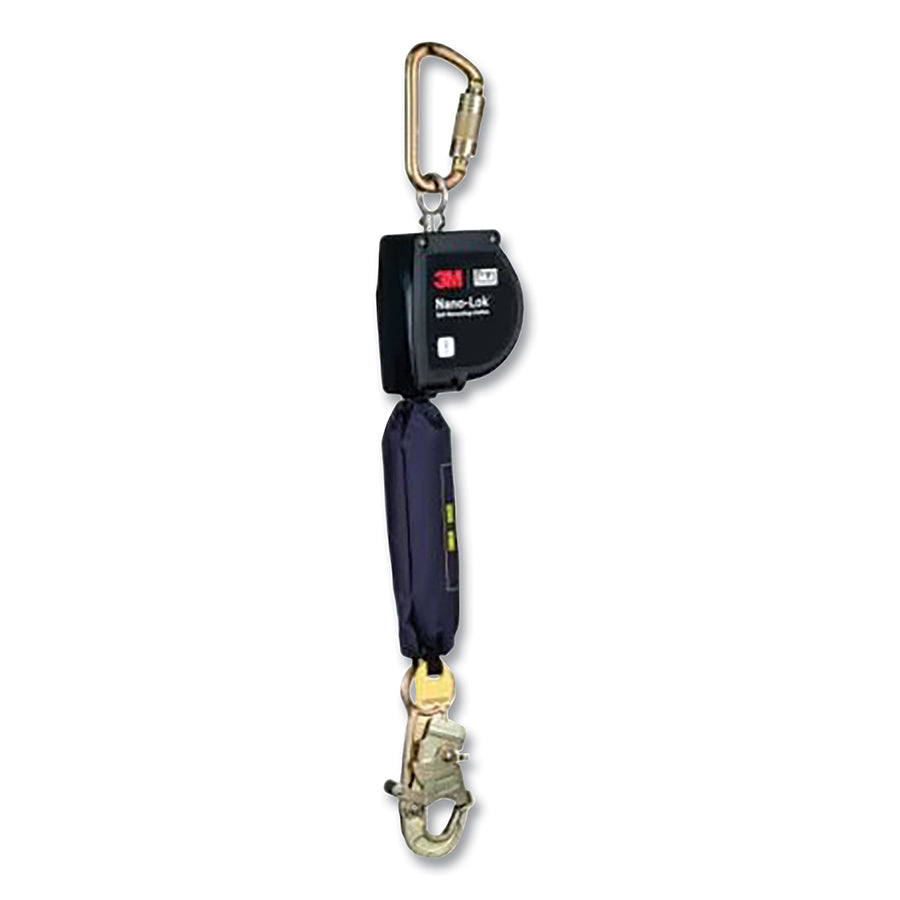 DBI-SALA 3100592 Nano-Lok XL 11 ft Dyneema Web Self-Retracting Lifeline with Steel Carabiner and Snap Hook