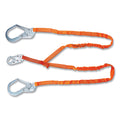 MILLER by PIP T5122SS-Z7/6FTAF Titan™ II Stretch Tubular Shock Absorbing Lanyard, 6 ft L, Snap Hook, 310 lb Cap, 2 Legs, Orange