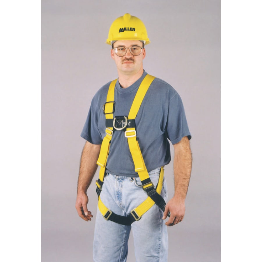 MILLER by PIP 850/UYK Non-Stretch Harness, Back D-Ring, Mating Chest & Leg Buckles, Friction Shoulders, Universal