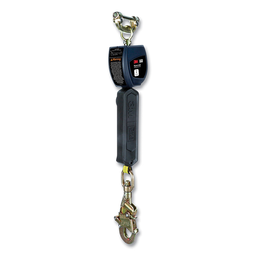 DBI-SALA 3100523 Nano-Lok Self Retracting Lifeline, 6 ft, Web, Single Pin Top Connector, Carabiner, 420 lb, Single Leg