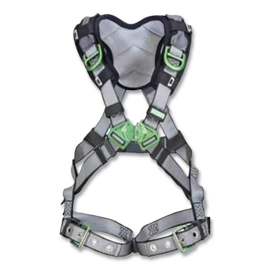 MSA 10195037 V-FIT Full-Body Harness, Back D-Ring, XS, QC Chest/Leg Strap Buckles, Shoulder Padding