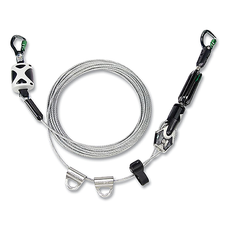 MSA 10219289 Temporary Horizontal Lifeline System, Cable, 60 ft L, 2 Man