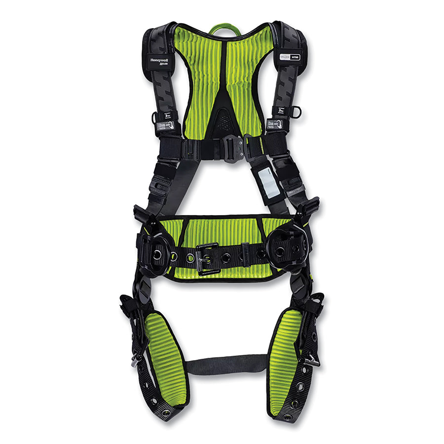 MILLER by PIP H7CC2A1 H700 Full Body Harness, Back/Side D-Rings, Small/Medium, QC Chest Buckle/Tongue Leg Buckles, CC2