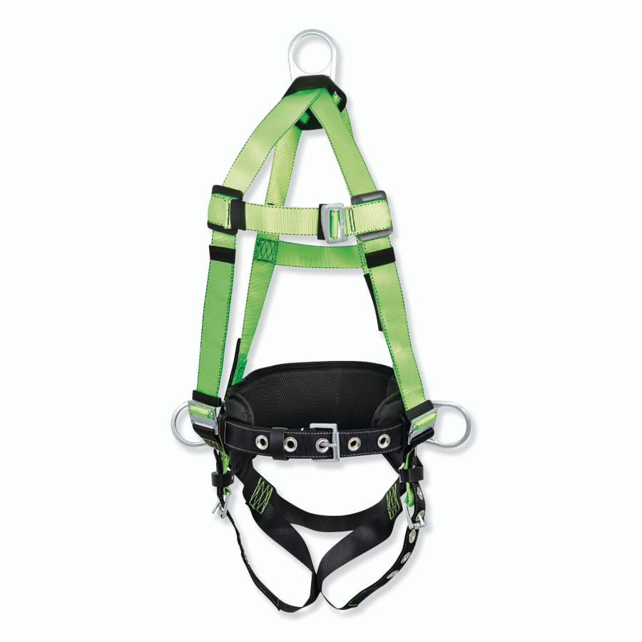 PEAKWORKS V8255215 Contractor Harness, Side/Back D-Rings, XX-Large, Chest Pass Thru/Legs Grommet/Torso Friction