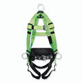 PEAKWORKS V8255222 Contractor Harness, Side/Back D-Rings, Medium, Chest/Legs Pass Thru/Torso Friction