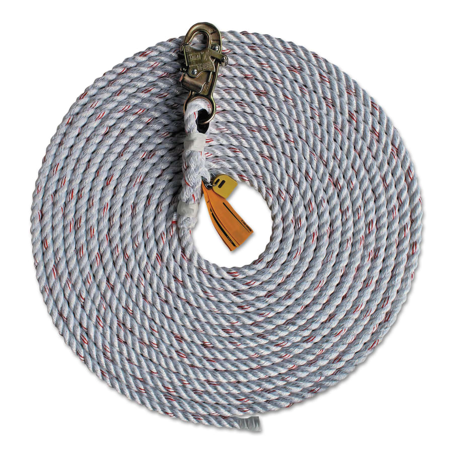 DBI-SALA 1202754 Rope Lifeline with Snap Hook, 30 ft, Self-Locking Snap Hook, 310 lb