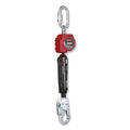 PROTECTA 3100506 Personal Self Retracting Lifeline, 6 ft, Web, Carabiner Top Connector, Steel Snap Hook, 310 lb, Single Leg